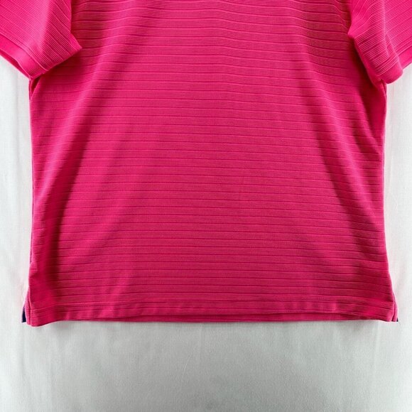 David Taylor Resort Polo Shirt Men Sz XL Pullover Collared Short Sleeve Hot Pink - Picture 6 of 11